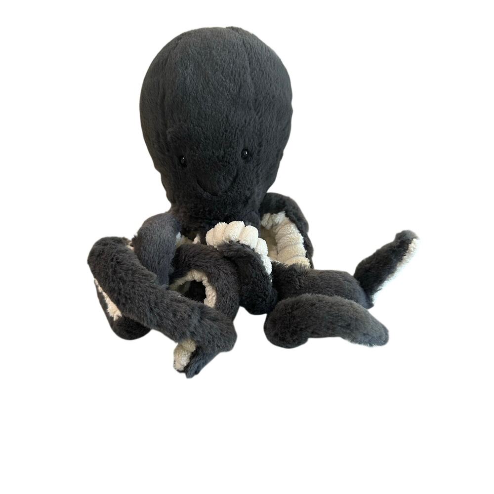 Jellycat 9” Rare-Retired Charcoal Gray Inky the Octopus